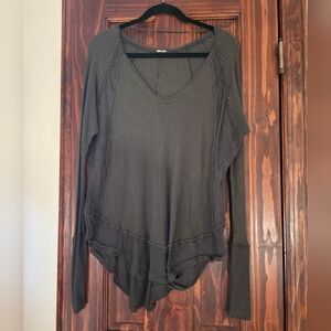 Women's Dark Gray Long Sleeve Top